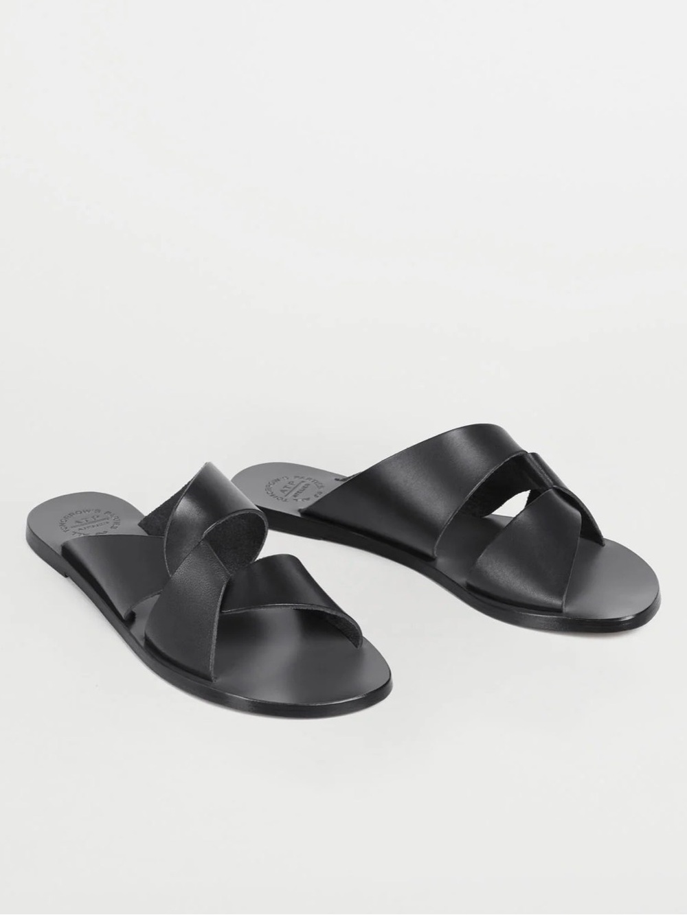 ATP Allan Flat Sandals Black Size 37